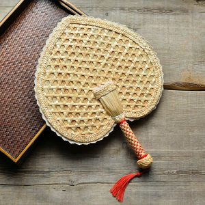 Summer Wheat Straw Woven Fan