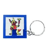 Custom Plastic Slide Puzzle Key Chain