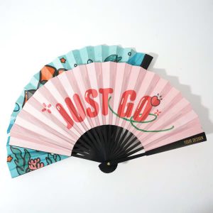 Custom Double-sided Cloth Hand Fans