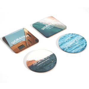 Acrylic Cork Coasters Set
