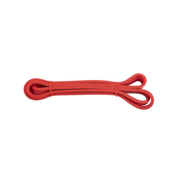 A red pull-up resistance band with a smooth, looped design, ideal for stretching and strength training. Pull Up Resistance Band - Image 1