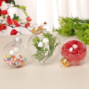6cm Clear Plastic Ball Ornament
