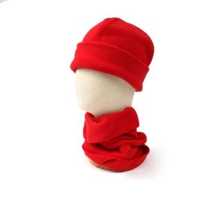 Fleece Winter Set With Drawstring Pouch