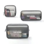 3PCS Mesh Toiletry Cosmetic Bag