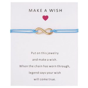 Braided Infinity Shaped Bracelet With Wish Cards