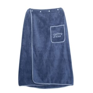 Men's Adjustable Bath Towel Wrap With Snaps