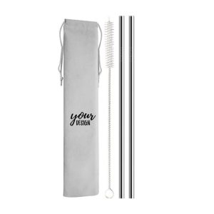 Reusable Stainless Steel Straw Set